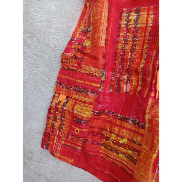 Orageous Mens M Swim Trunks Orange Board Shorts Water Sports Lake Pool Cargo Poc - Picture 4 of 7